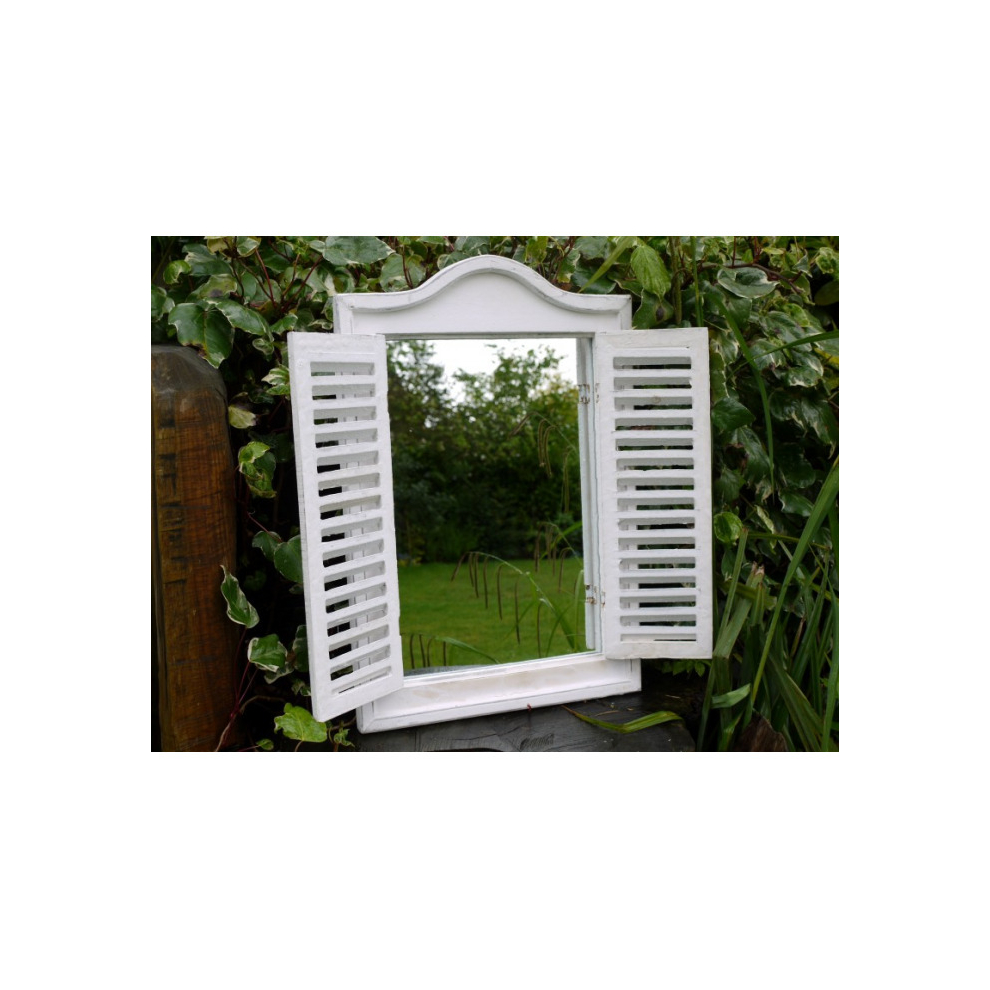 white-shutter-wood-french-window-distressed-rustic-wall-mirror-garden.jpg